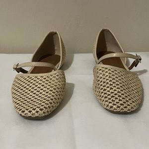 Raffia Woven Ballet Flats, size 9